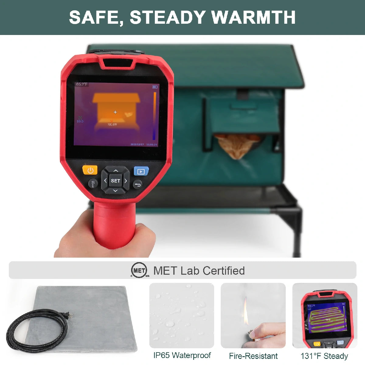 2025 Porch Roof Heated Cat House